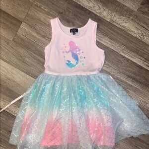 Girls Pink Mermaid Dress
